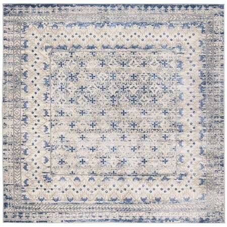 Safavieh 11 x 11 ft. Brentwood Power Loomed Square Area Rug Light Grey & Blue BNT899G-11SQ